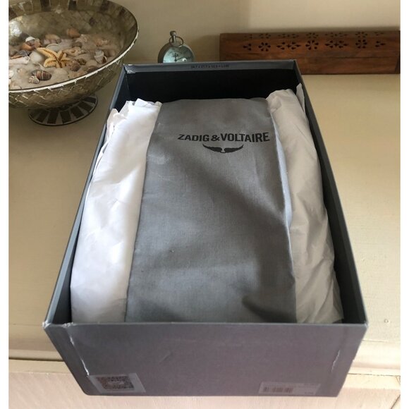 NIB ZADIG & VOLTAIRE HIGH FLASH INFINITY PATENT HIGH-TOP SNEAKERS SIZE 38 / US 7 - Picture 13 of 14